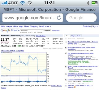 Google Finance iPhone 2